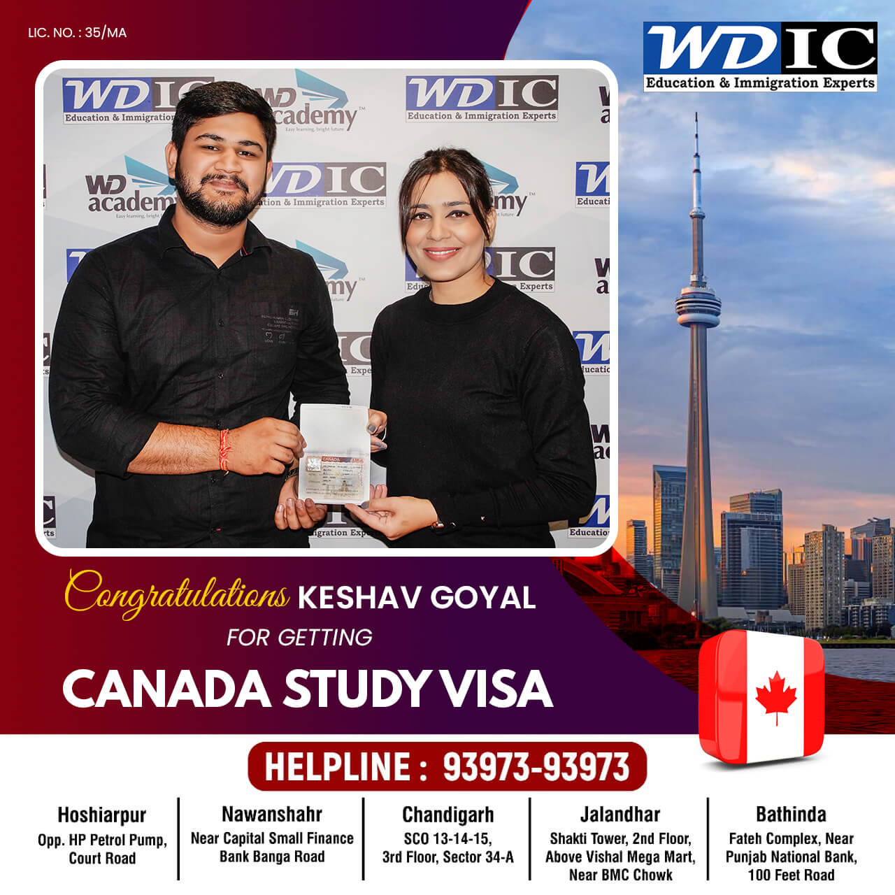 canada study visa consultant hoshiarpur